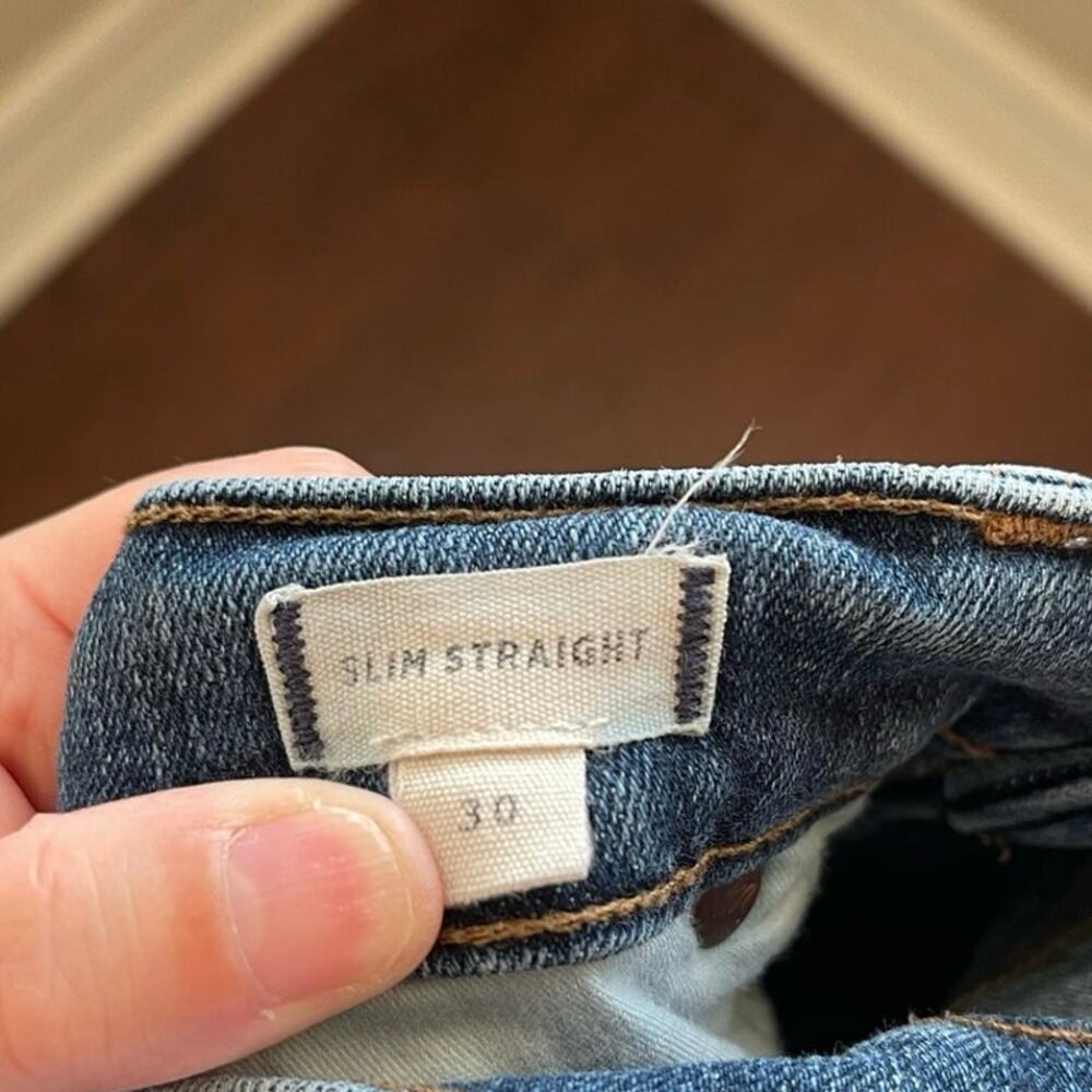 Madewell Slim Straight Hammond Blue High Rise Jeans Denim Women’s Size 30 - Picture 6 of 13